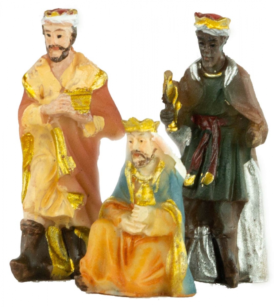 Traditionelles, handbemaltes Krippenfiguren-Set für Ihre Weihnachtskrippe 11-teilig mit einer Höhe von ca. 5 cm